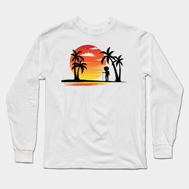 BEACH SUNSET Long Sleeve T-Shirt by DDL-IP